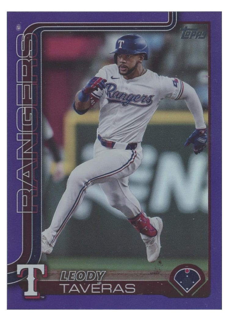 2025 Topps Base Set Leody Taveras Purple Foil #50 card