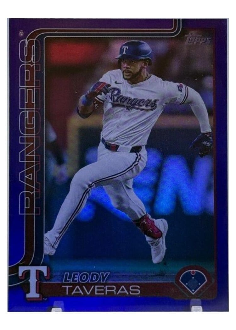 2025 Topps Base Set Leody Taveras Purple Rainbow #50 card