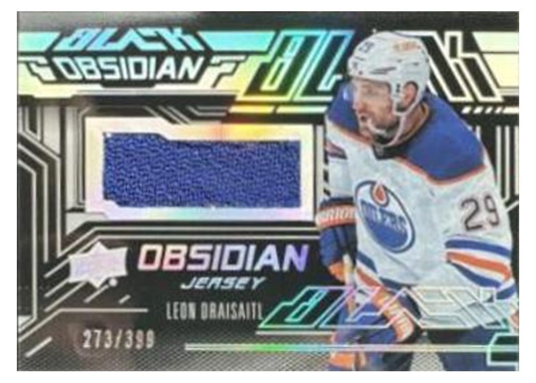 2022-23 SPx UD Black Obsidian Jerseys Leon Draisaitl #OJ-LD card