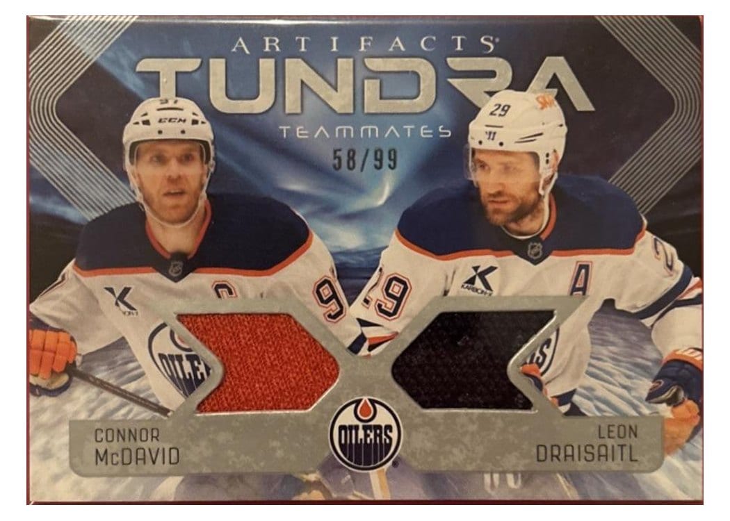 2025-26 Upper Deck Artifacts Tundra Teammates Duos Leon Draisaitl/Connor McDavid #T2-MD