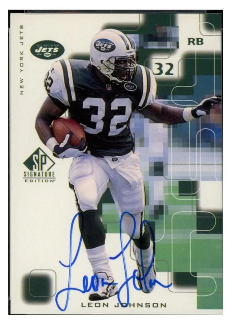1999 SP Signature Autograph Leon Johnson #LJ card