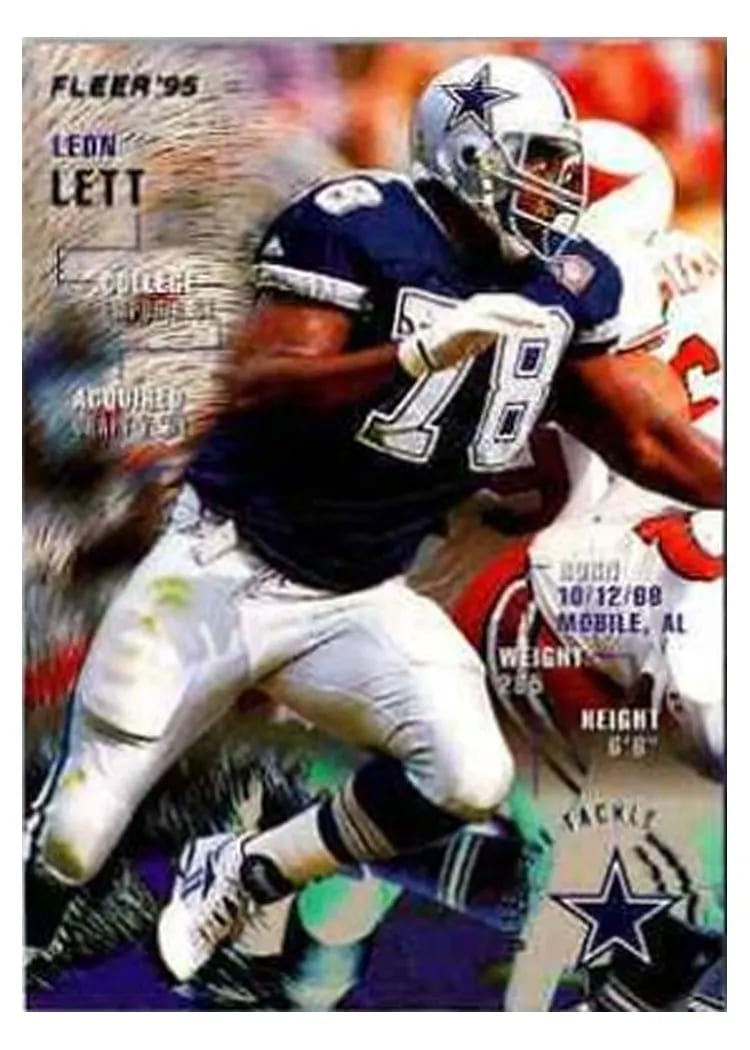 1995 Fleer Leon Lett #95 card