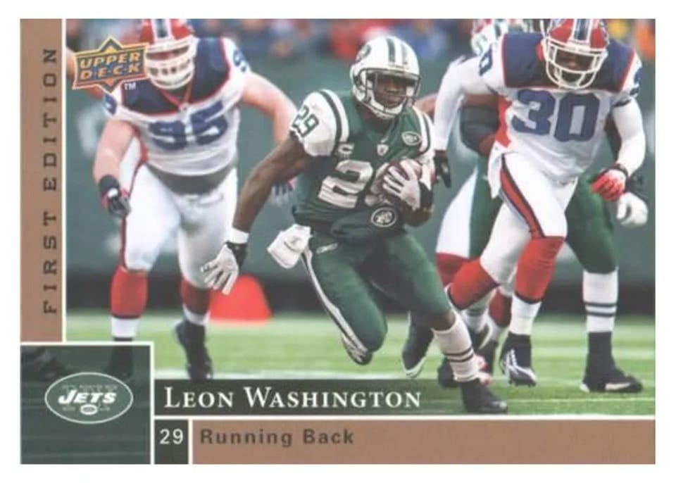 2009 Upper Deck First Edition Leon Washington #107 card