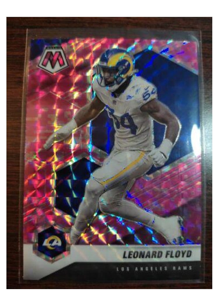 2021 Panini Mosaic Base Set Leonard Floyd Camo Pink Mosaic #121 card