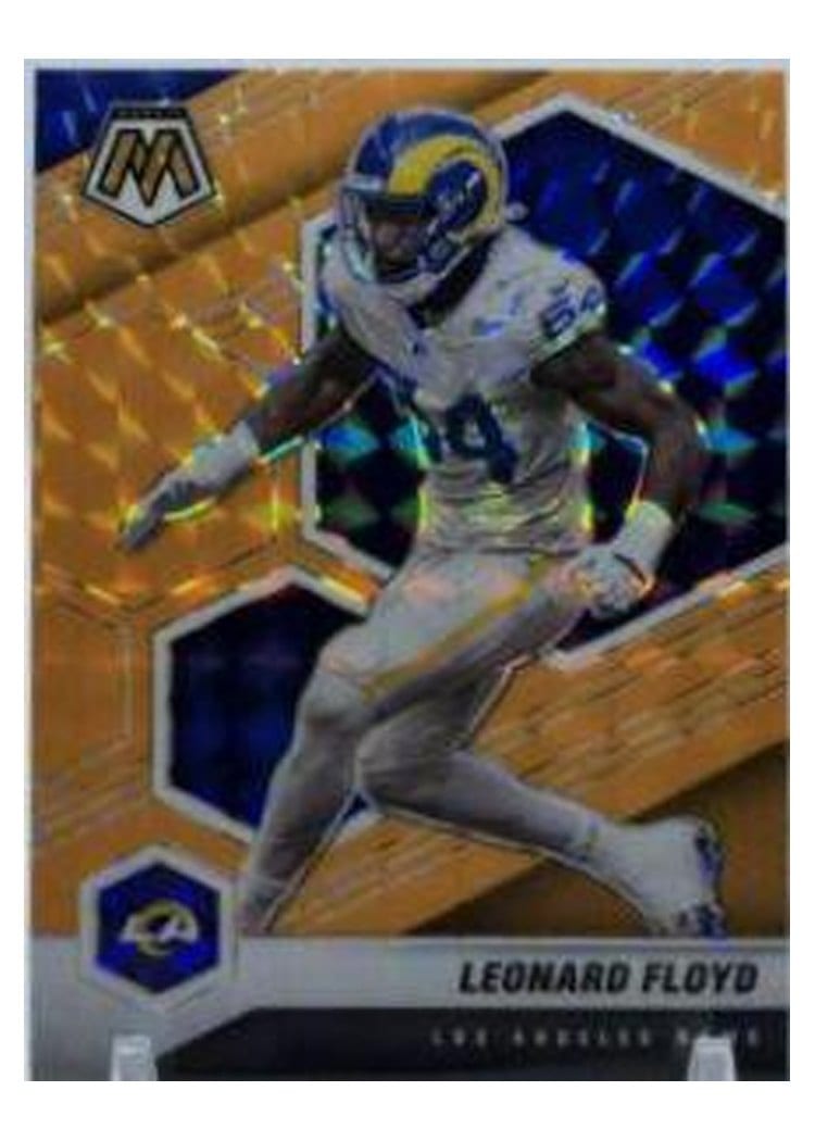 2021 Panini Mosaic Base Set Leonard Floyd Orange Fluorescent #121 card