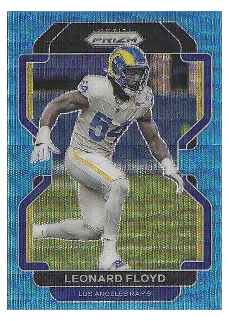 2021 Panini Prizm Base Set Leonard Floyd Blue Wave Prizm #70 card