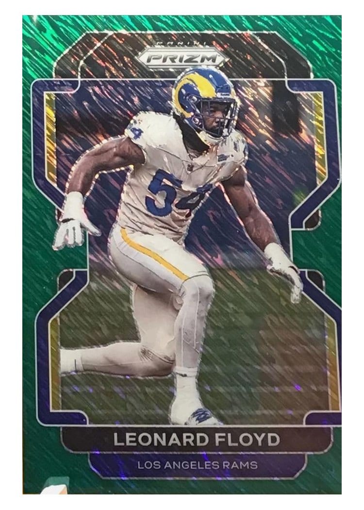 2021 Panini Prizm Base Set Leonard Floyd Green Shimmer #70 card