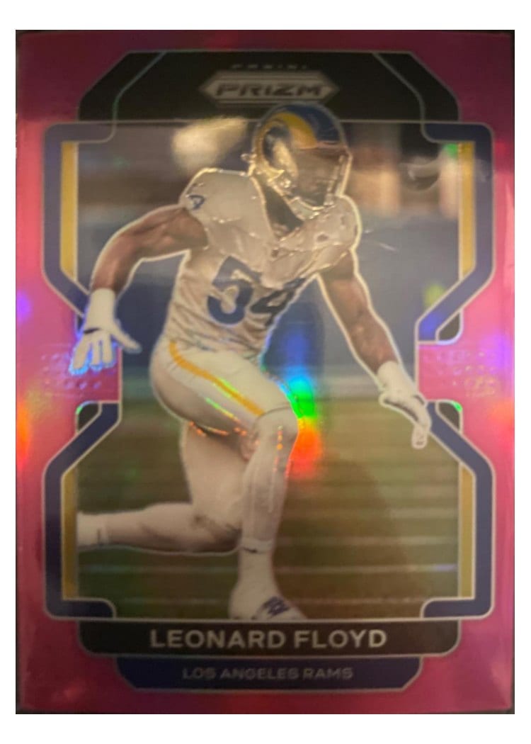 2021 Panini Prizm Base Set Leonard Floyd Pink Prizm #70 card