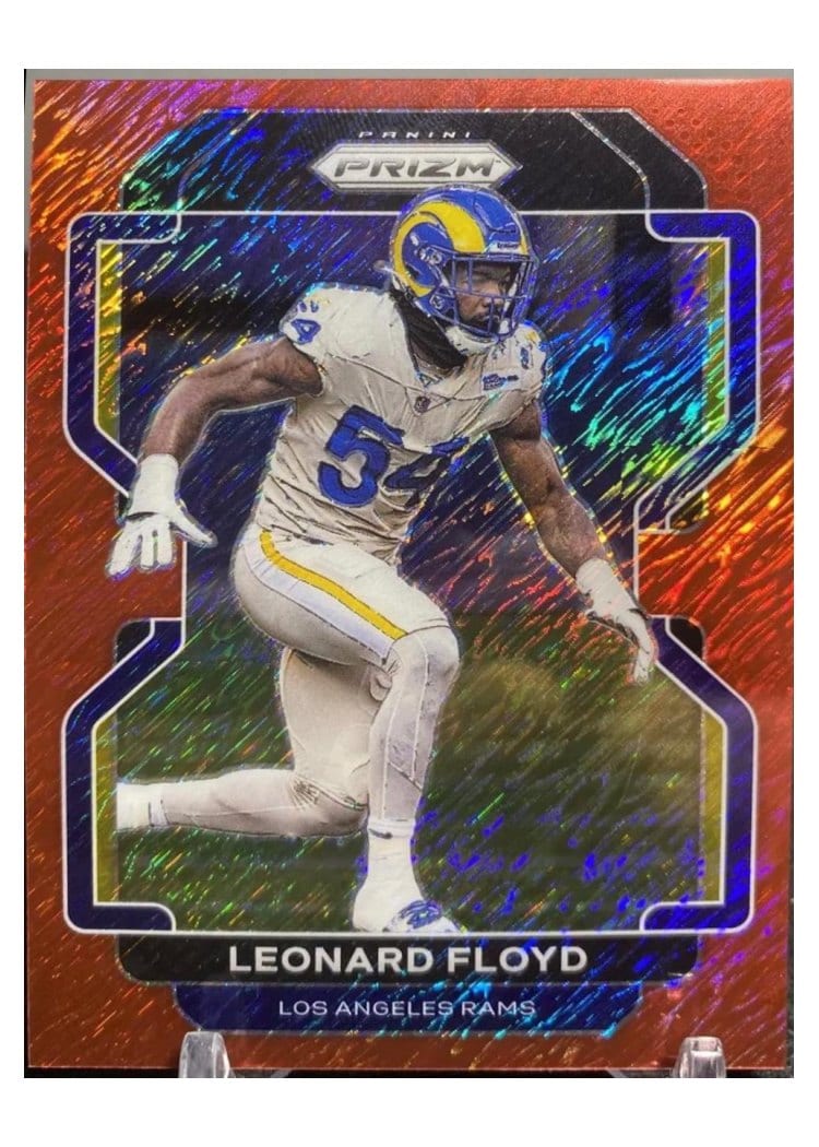 2021 Panini Prizm Base Set Leonard Floyd Red Shimmer #70 card