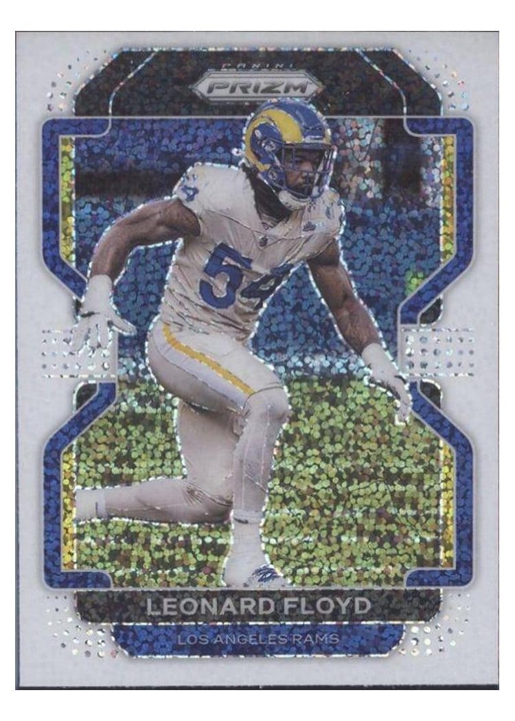 2021 Panini Prizm Base Set Leonard Floyd White Sparkle Prizm #70 card