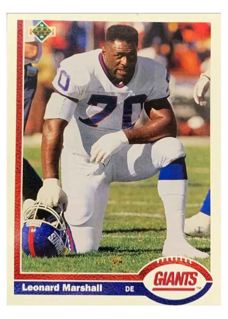 1991 Upper Deck Leonard Marshall #441 card