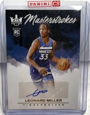 2023-24 Panini Court Kings Masterstrokes Autographs Leonard Miller #MS-LEO card