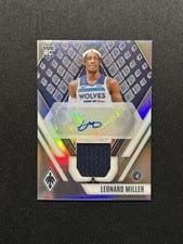 2023-24 Panini Phoenix Rookie Jersey Autographs Leonard Miller #RJA-LML card