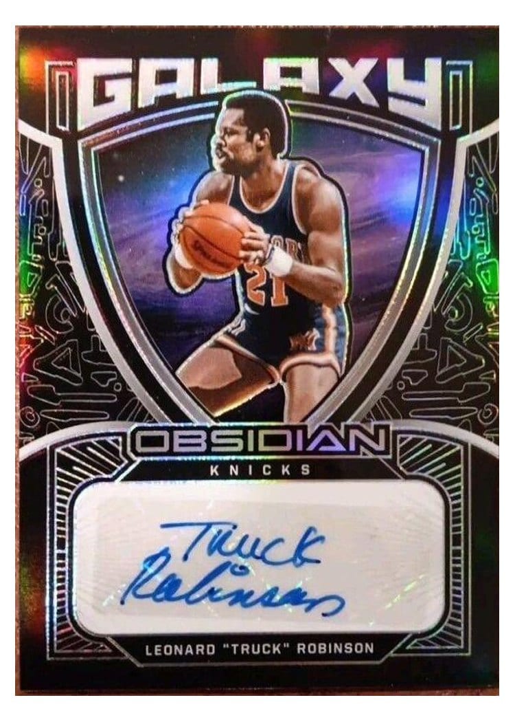 2020-21 Panini Obsidian Galaxy Autographs Leonard "Truck" Robinson #GAL-LTR card
