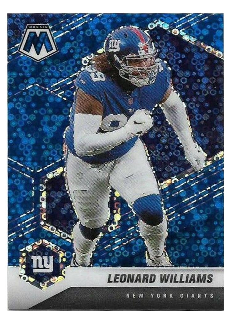 2021 Panini Mosaic Base Set Leonard Williams No Huddle Blue Mosaic #154 card