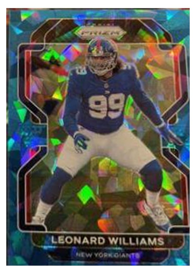 2021 Panini Prizm Base Set Leonard Williams Blue Ice Prizm #233 card