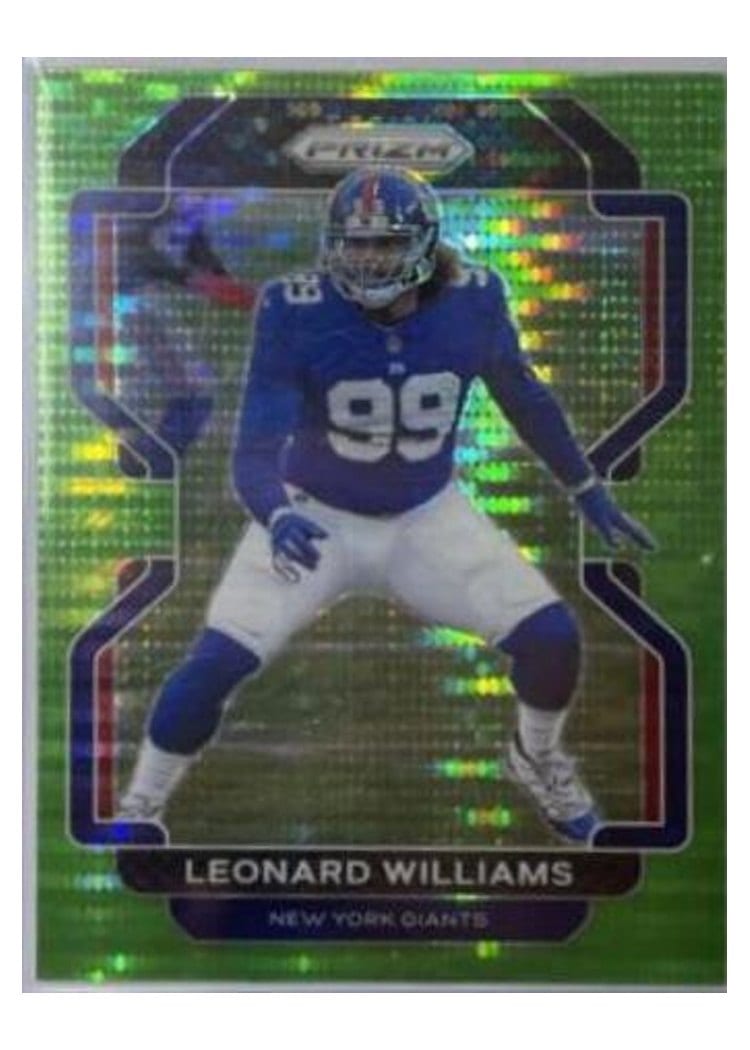 2021 Panini Prizm Base Set Leonard Williams Neon Green Pulsar Prizm #233 card