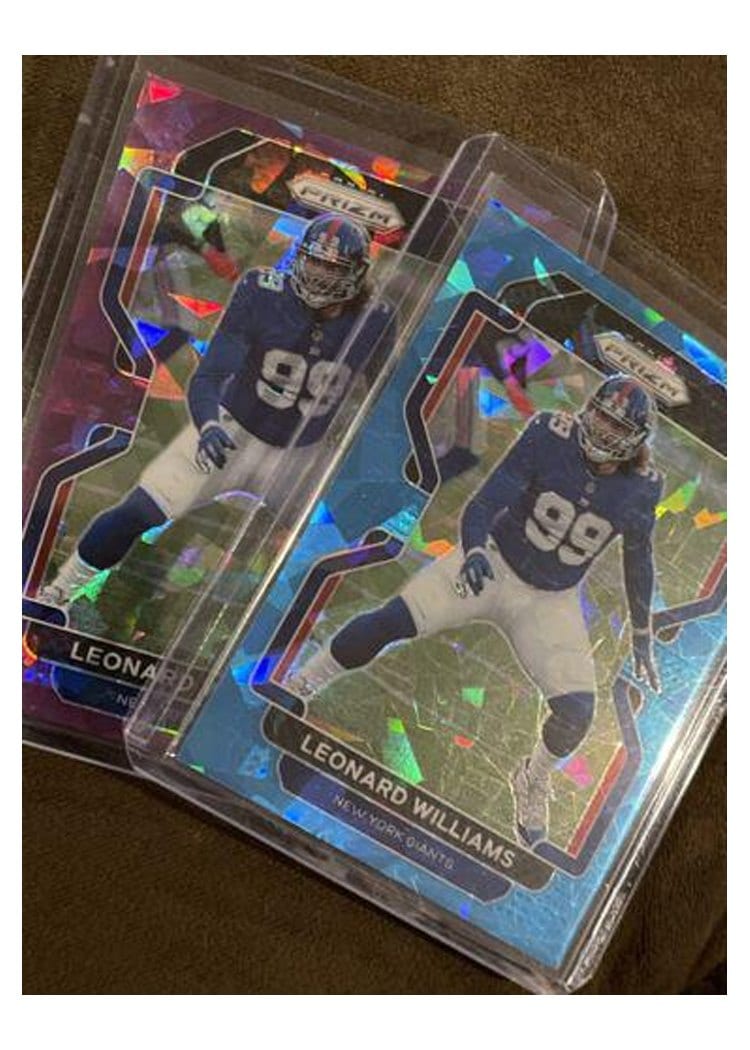 2021 Panini Prizm Base Set Leonard Williams Purple Ice Prizm #233 card