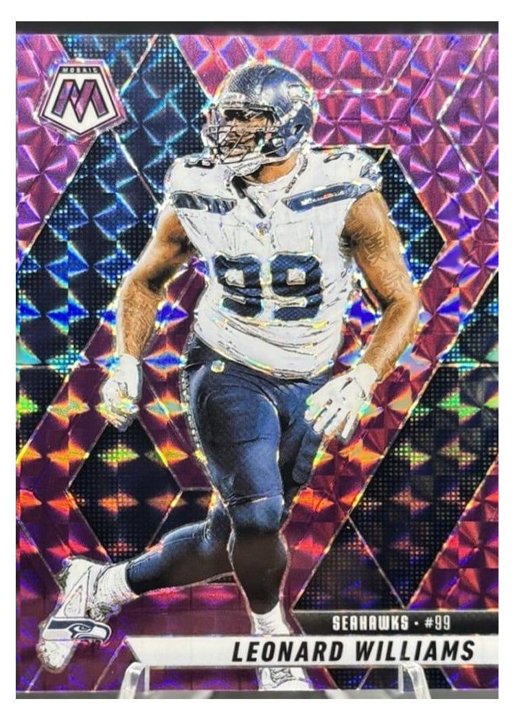 2025 Panini Mosaic Base Set Leonard Williams Purple #61 card