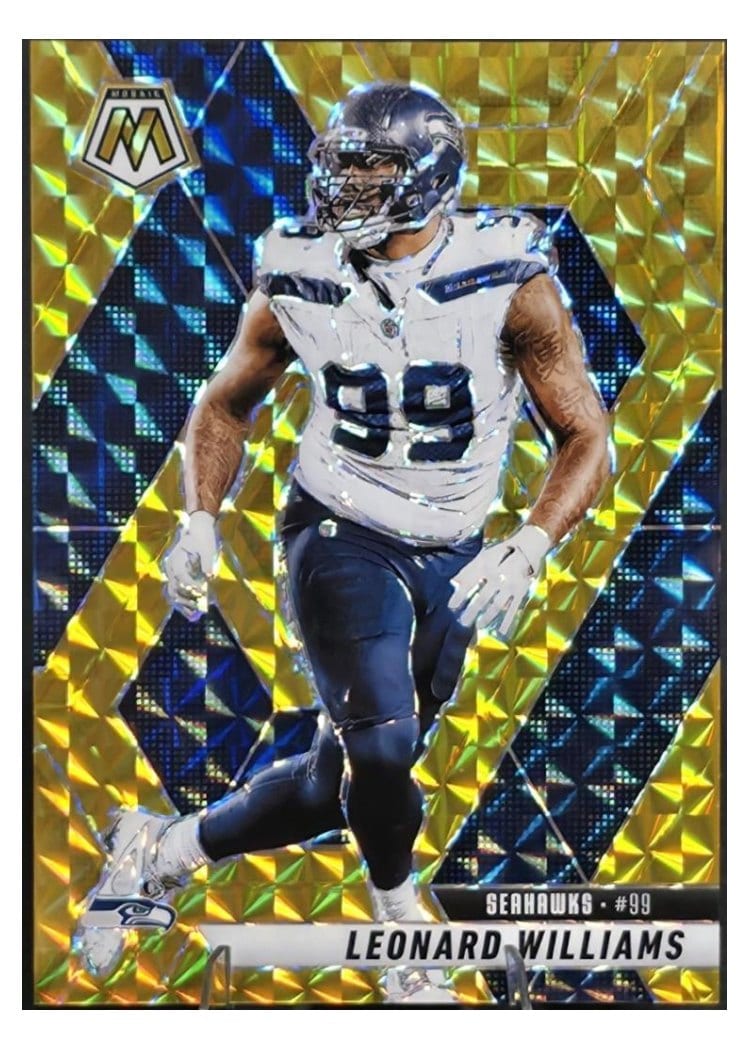 2025 Panini Mosaic Base Set Leonard Williams Gold #61 card