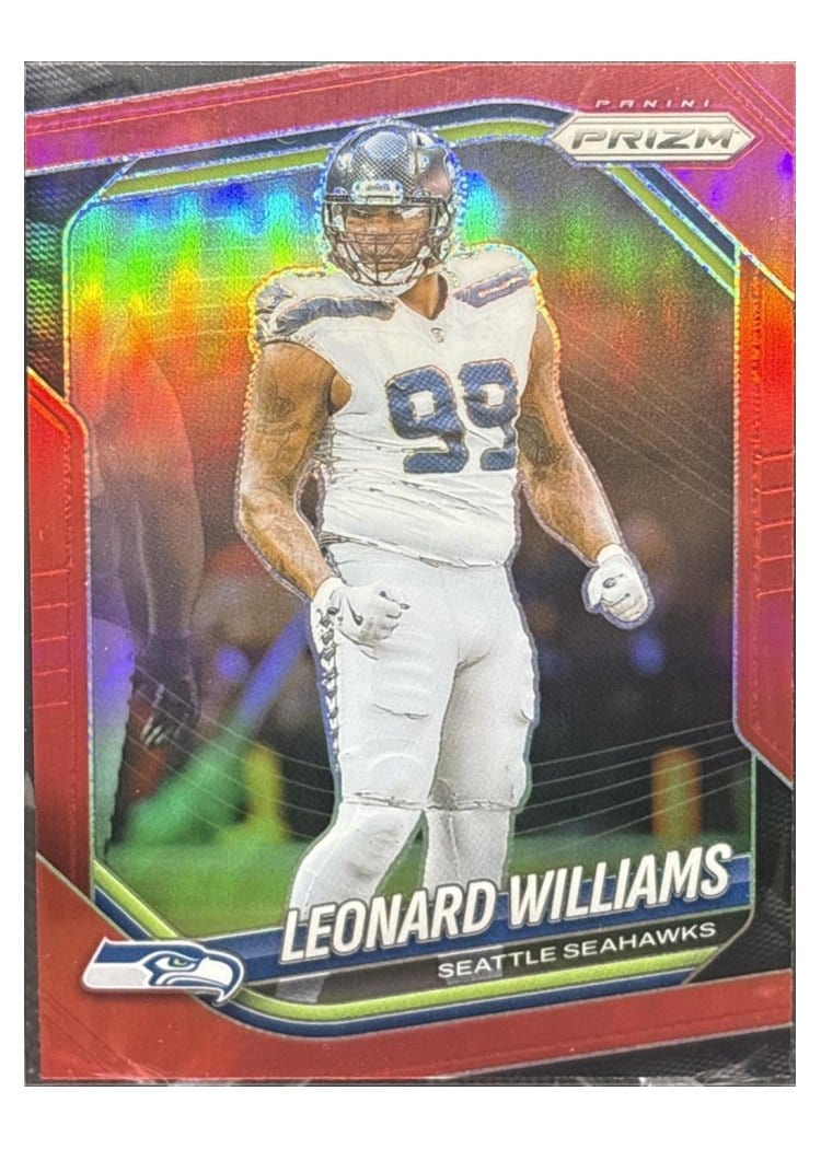 2025 Panini Prizm Base Set Leonard Williams Red #183 card