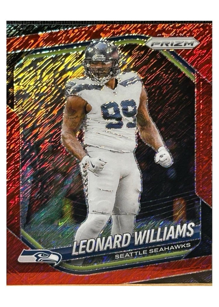 2025 Panini Prizm Base Set Leonard Williams Red Shimmer #183 card