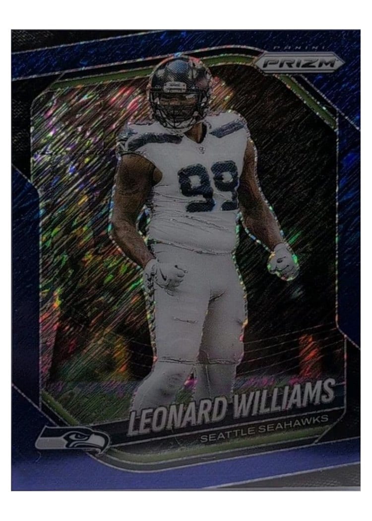 2025 Panini Prizm Base Set Leonard Williams Blue Shimmer #183 card