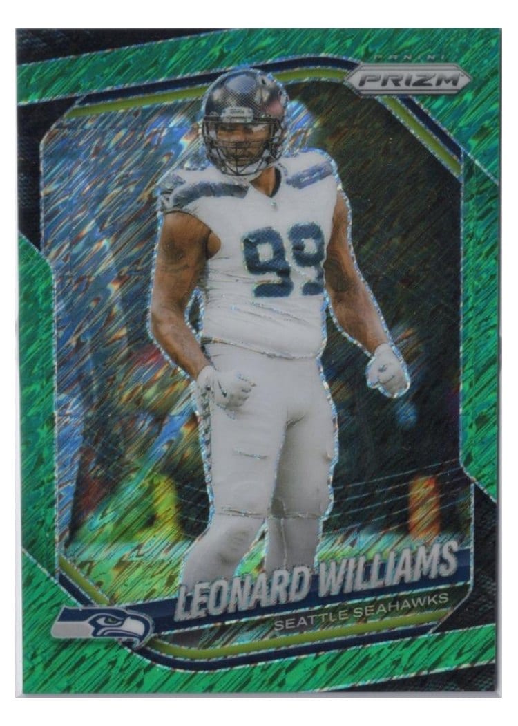 2025 Panini Prizm Base Set Leonard Williams Green Shimmer #183 card