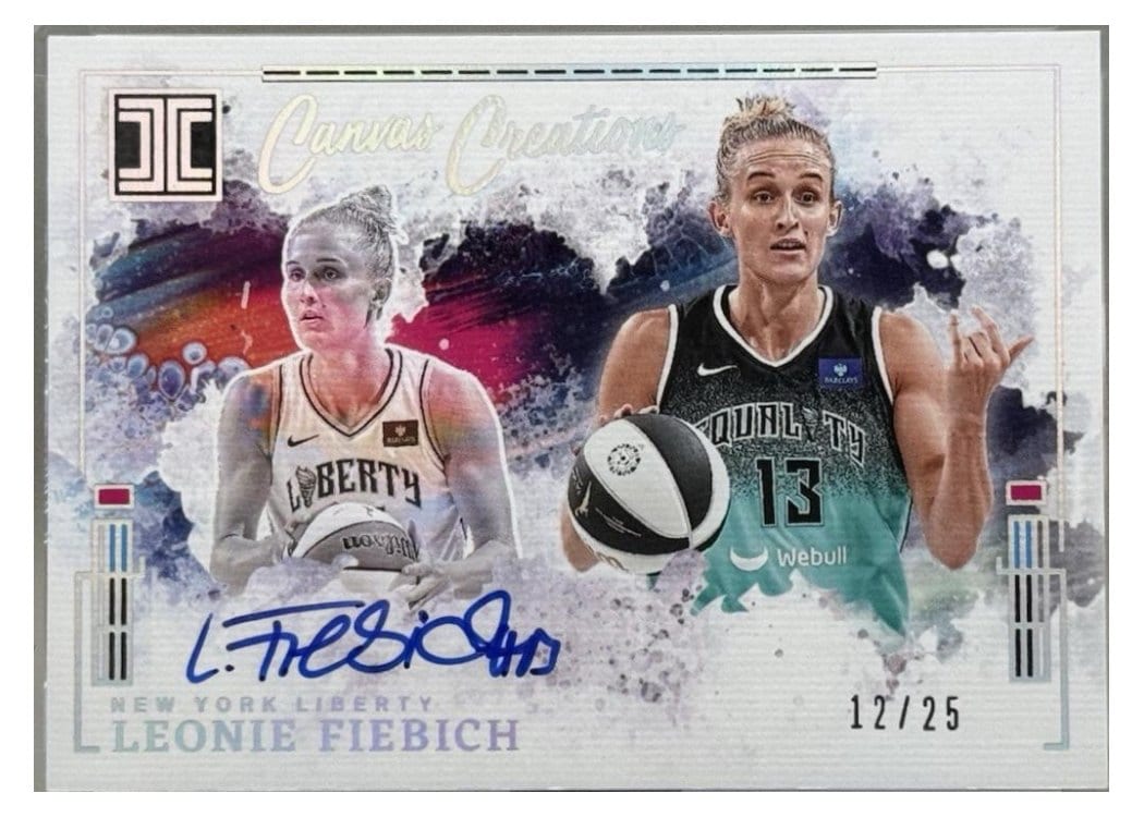 2025 Panini Impeccable WNBA Canvas Creations Leonie Fiebich #26 card