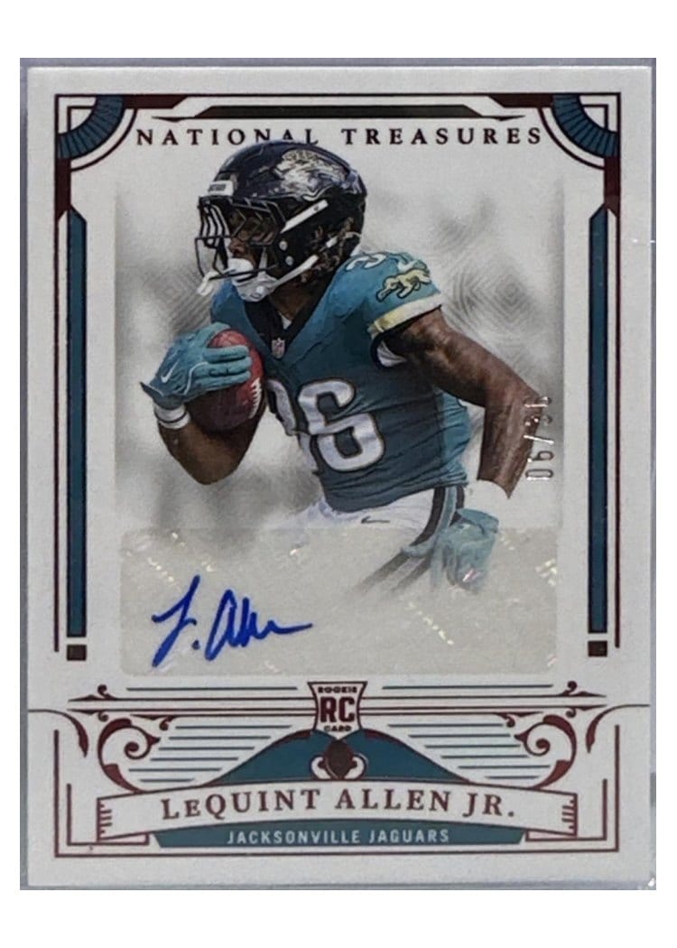 2025 Panini National Treasures Rookie Signatures LeQuint Allen Jr. Holo Silver Rookie Signature #140