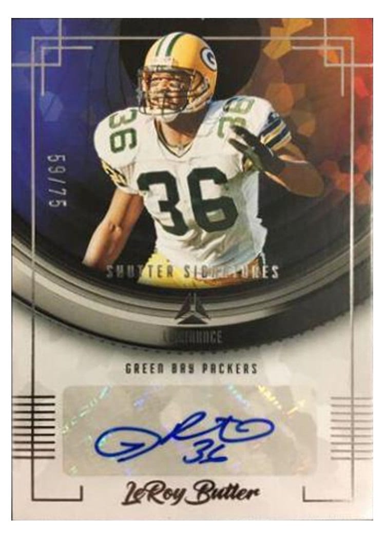 2022 Panini Luminance Shutter Signatures LeRoy Butler #SHU-LRB card