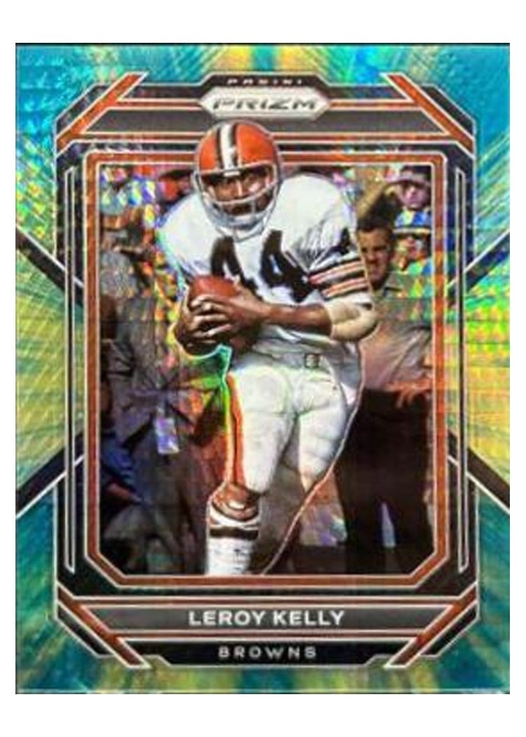 2022 Panini Prizm Base Set Leroy Kelly Hyper #75 card