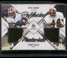 2024 Panini Luminance Reflected Materials Leroy Kelly / Nick Chubb #RM-CLE card