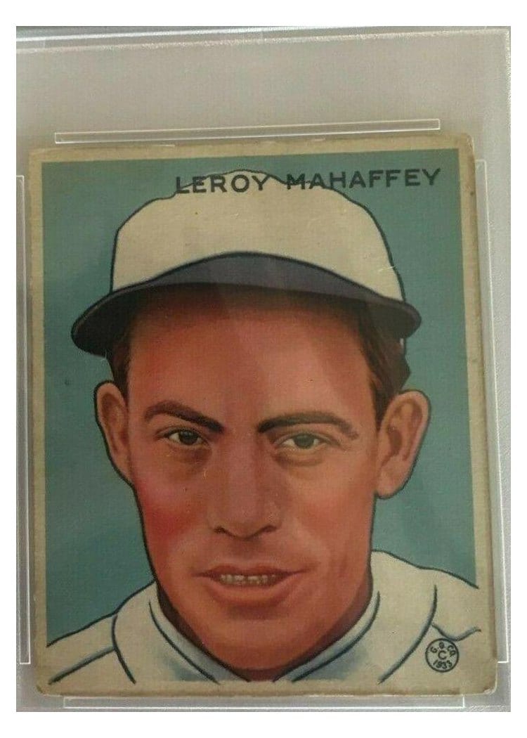 1933 Goudey Leroy Mahaffey #196 card