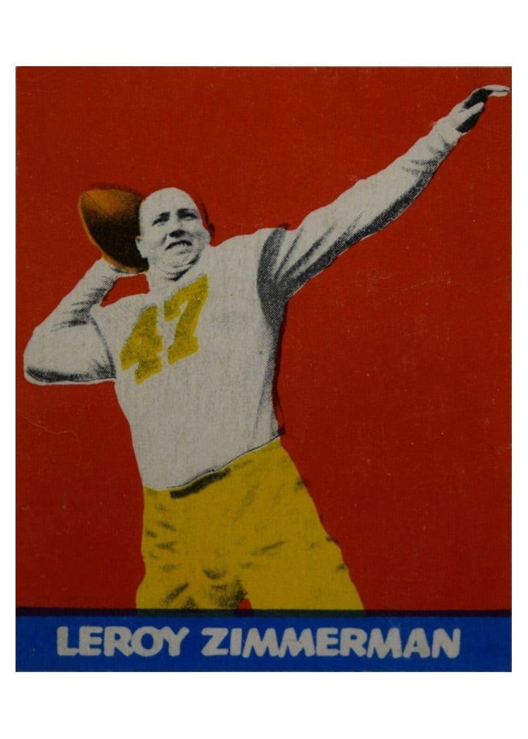 1948 Leaf Leroy Zimmerman #32 card