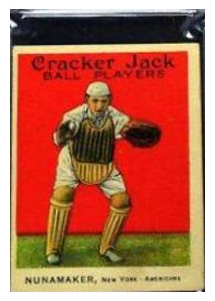 1915 Cracker Jack Les Nunamaker #132 card