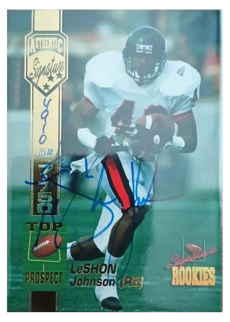 1994 Signature Rookies Autographs LeShon Johnson #26 card