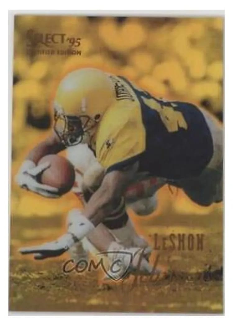 1995 Panini Select Certified LeShon Johnson Mirror Gold #69 card