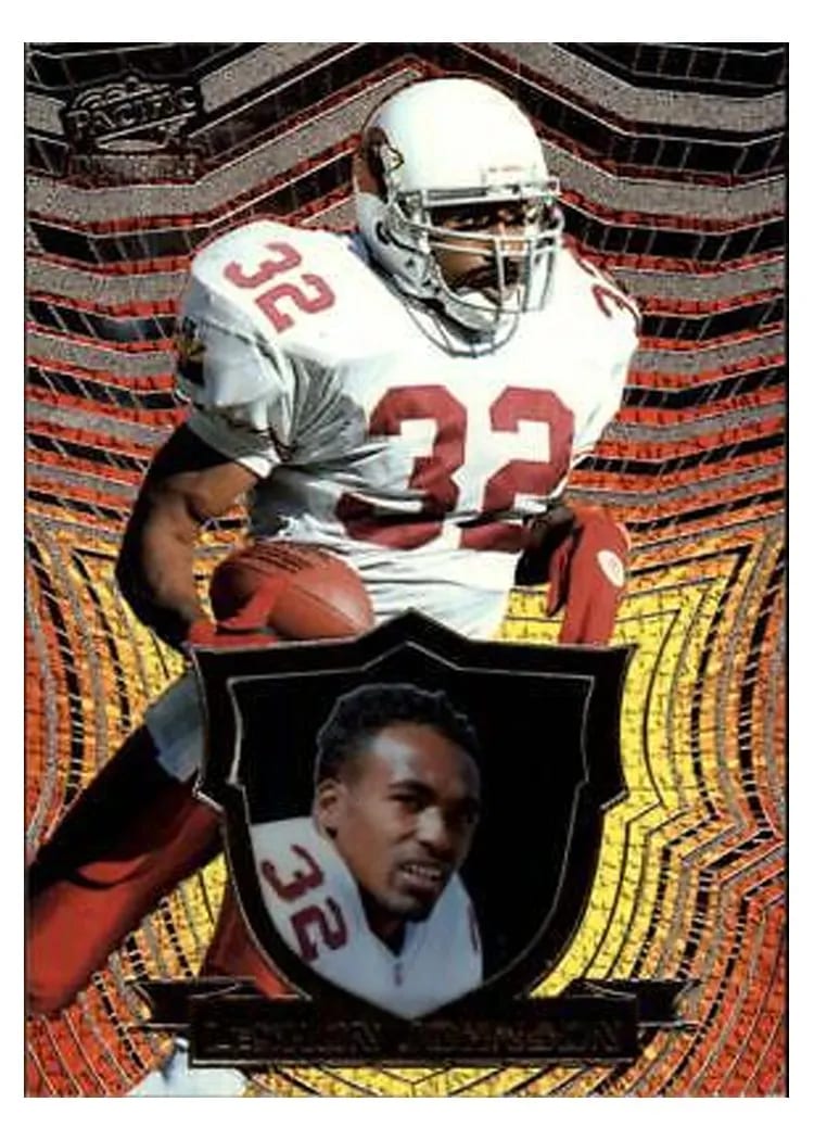 1997 Pacific Invincible LeShon Johnson Silver #3 card
