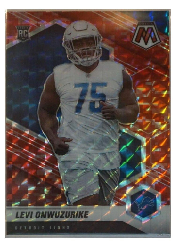 2021 Panini Mosaic Base Set Levi Onwuzurike Camo Red Mosaic #359 card