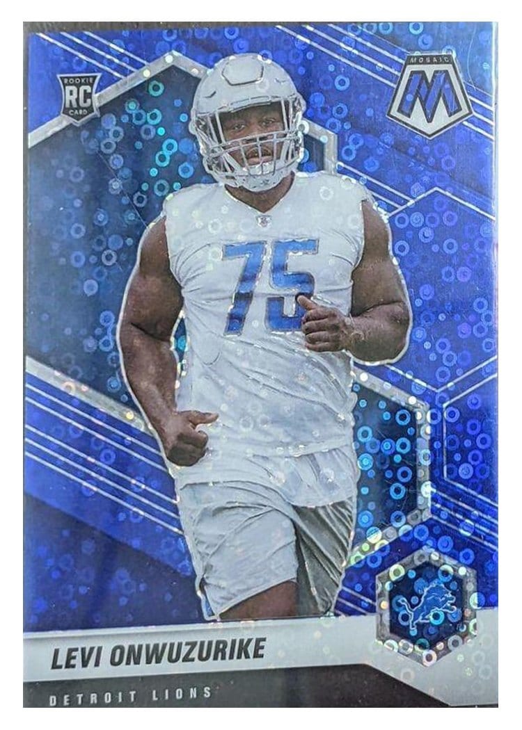 2021 Panini Mosaic Base Set Levi Onwuzurike No Huddle Blue Mosaic #359 card