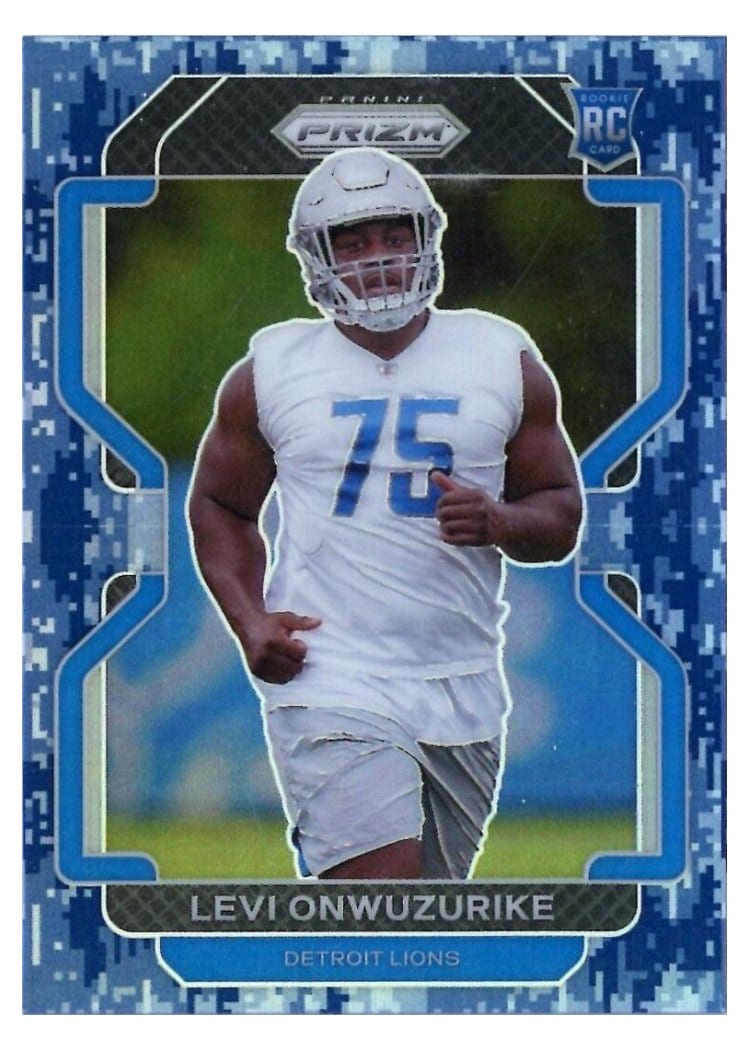 2021 Panini Prizm Base Set Levi Onwuzurike Navy Camo Prizm #423 card