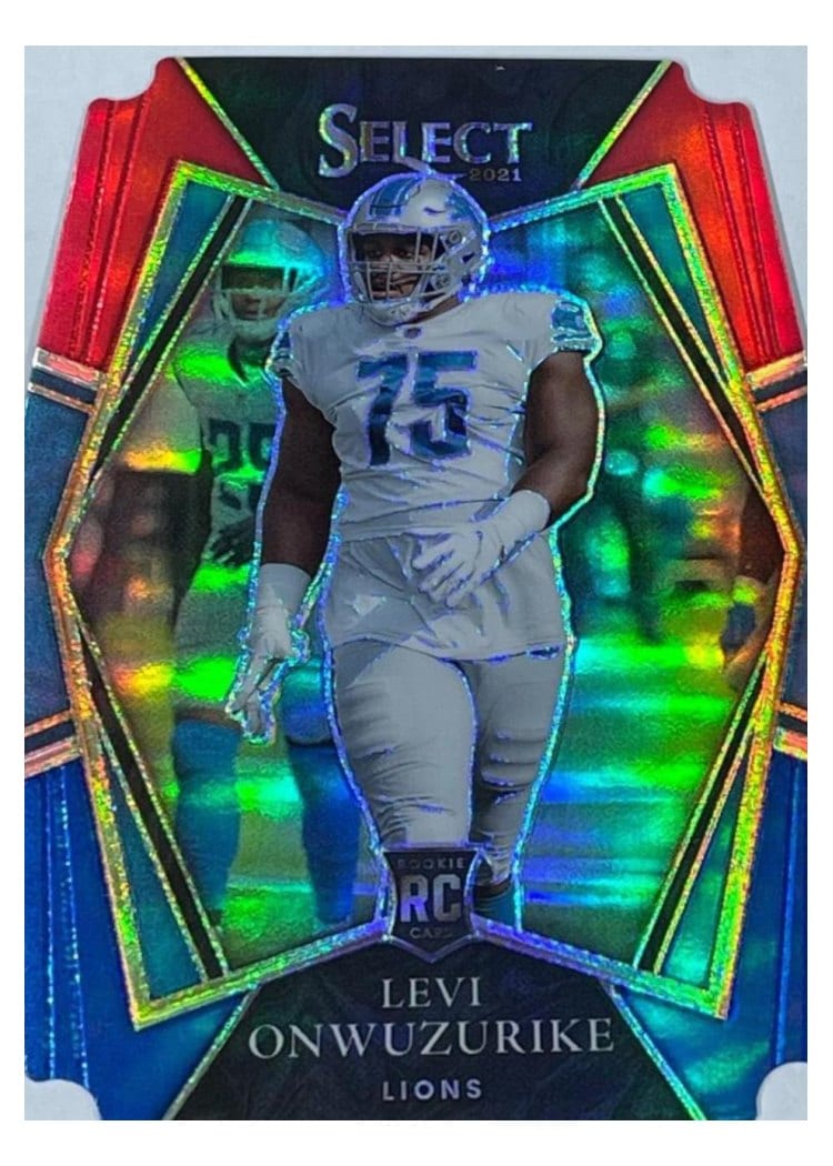 2021 Panini Select Base Set Levi Onwuzurike Red and Blue Die Cut #190 card