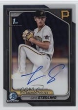 2024 Bowman Draft Chrome Prospect Autographs Levi Sterling #CPA-LS card