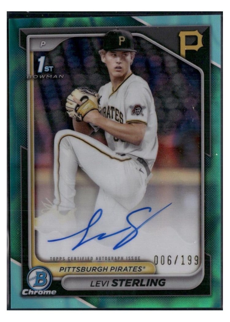 2024 Bowman Draft Chrome Prospect Autographs Levi Sterling #CPA-LS card