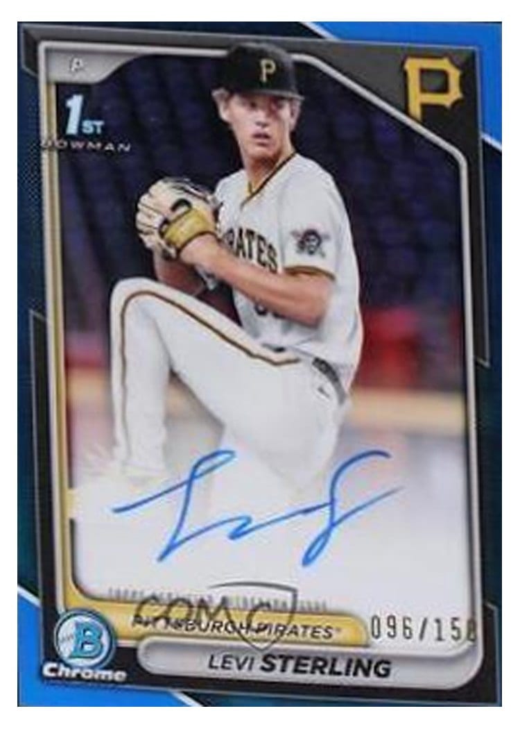 2024 Bowman Draft Chrome Prospect Autographs Levi Sterling #CPA-LS card