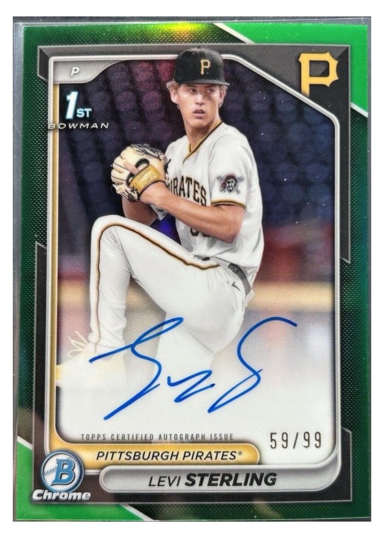 2024 Bowman Draft Chrome Prospect Autographs Levi Sterling #CPA-LS card