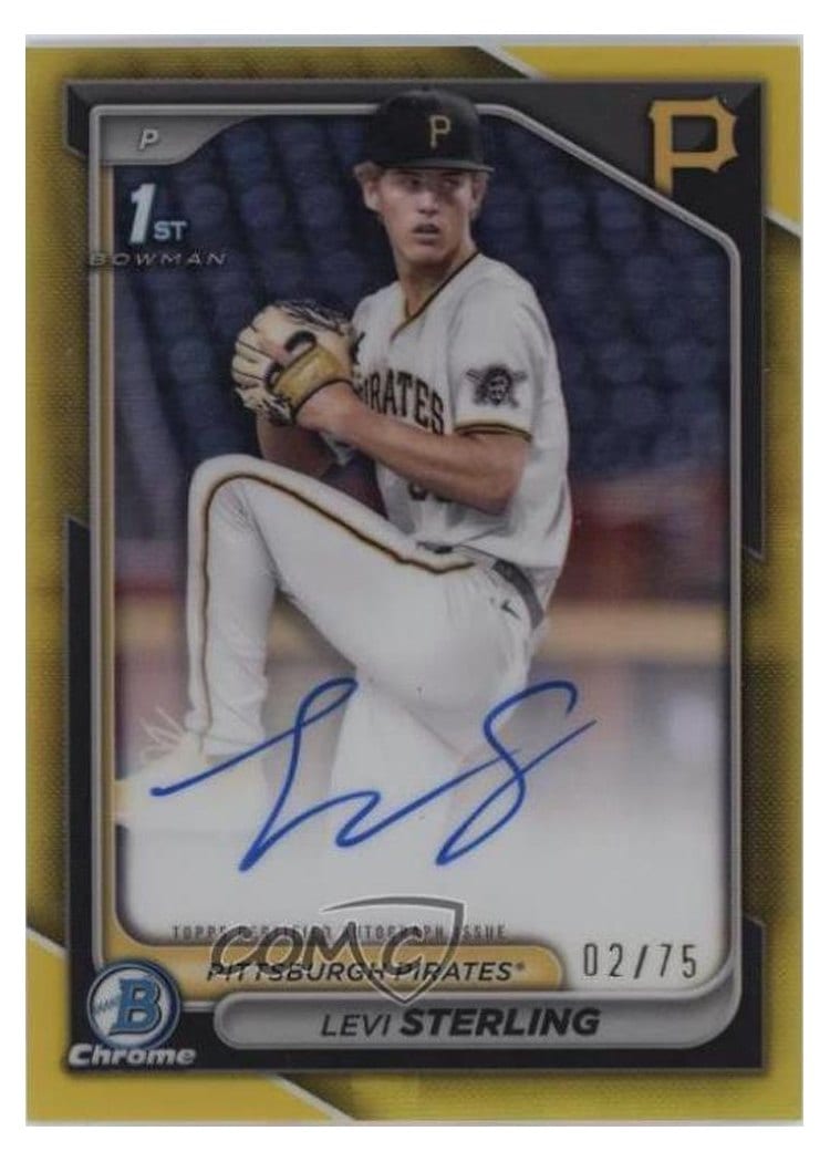 2024 Bowman Draft Chrome Prospect Autographs Levi Sterling #CPA-LS card
