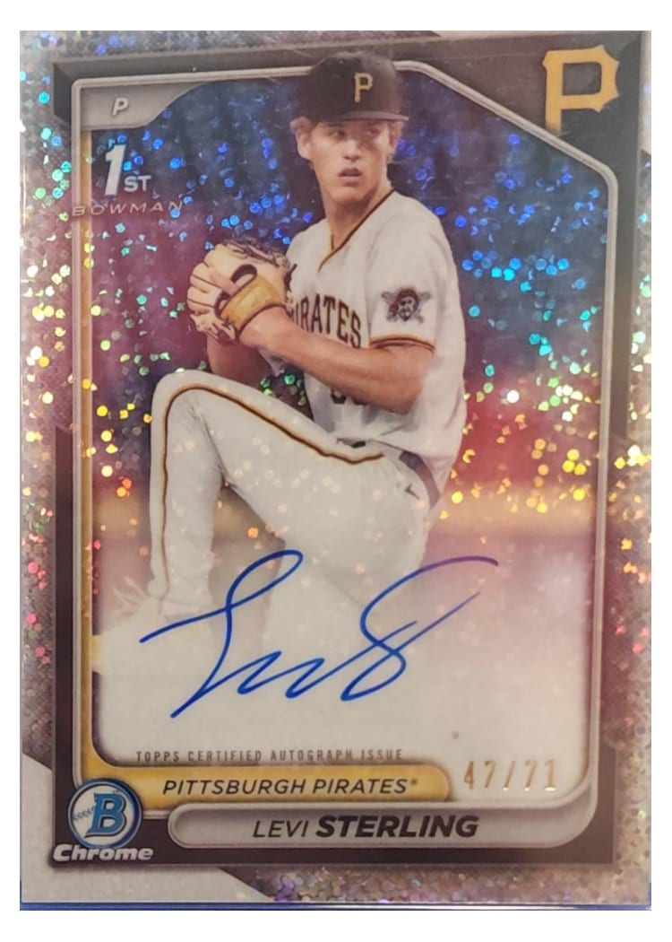 2024 Bowman Draft Chrome Prospect Autographs Levi Sterling #CPA-LS card