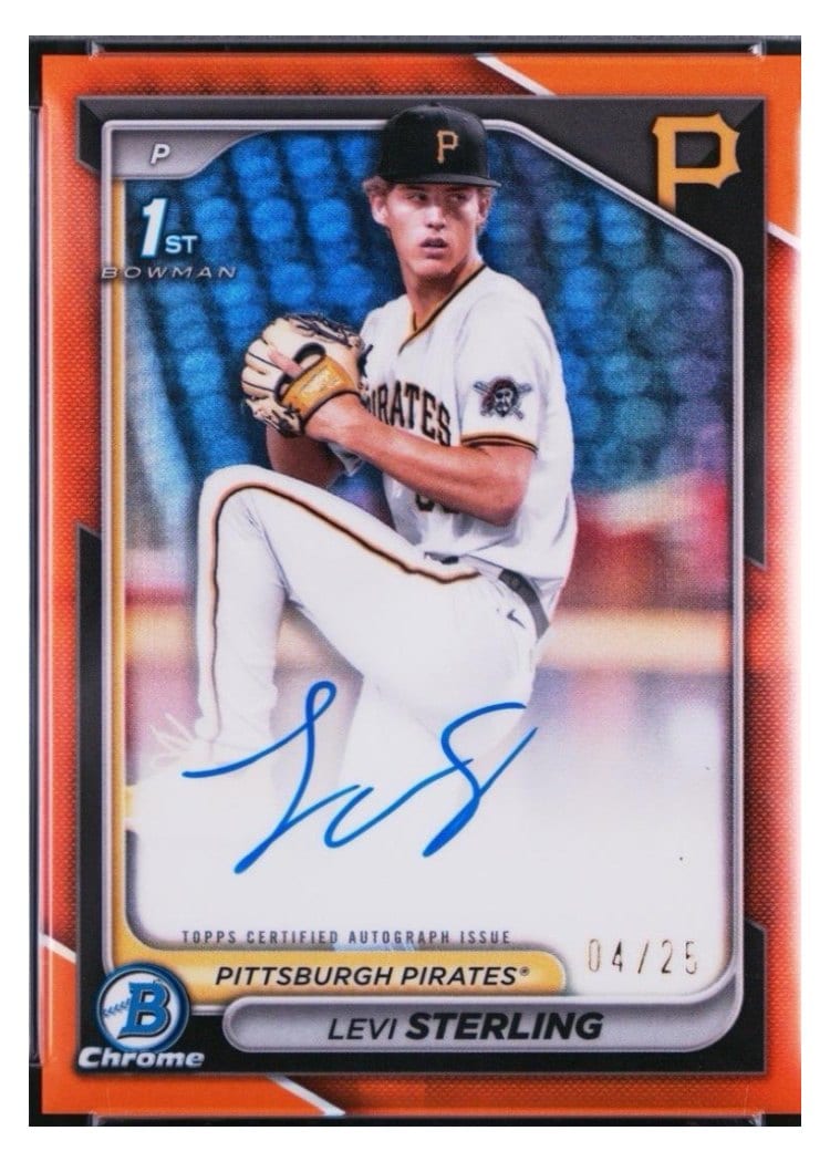 2024 Bowman Draft Chrome Prospect Autographs Levi Sterling #CPA-LS card